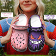 Gengar And Clefable Tie Dye Face Custom Classic Clogs