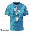 Anime Sailor Mercury Custom T-Shirt / S Bl1403225
