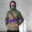 Movie TMNT Movie TMNT Donatello Donnie Purple Strings Cosplay Custom Snood Hoodie