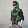 Psycho Rangers Green Cosplay Custom Snood Hoodie