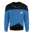 Star Trek The Next Generation Duty Uniform Blue Suit Custom Sweatshirt