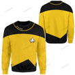 Star Trek The Next Generation Duty Uniform Yellow Suit Custom Sweatshirt