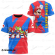 Super Mario Cross The Street Custom T-Shirt / S Bl2302222