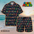 Game Super Mro Characters Pattern Custom Button Shirt Bt2102221