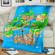 Super Mario Map Dinosaur Land Custom Soft Blanket / S/(43X55) Bl02042222