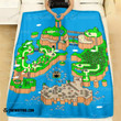 Super Mario Map Dinosaur Land Custom Soft Blanket Bl02042222