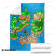 Super Mario Map Dinosaur Land Custom Soft Blanket Bl02042222