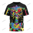 Halloween Colorful Skeleton Custom Hoodie Apparel