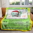 Christmas Bulbasaur Custom Name Gift Soft Blanket