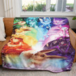 Anime Eevee Rainbow Custom Soft Blanket