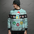 Squirtle Evolution Custom Christmas Ugly Imitation Knitted Sweatshirt