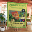 Game Minecraft Time To My Card Custom Soft Blanket