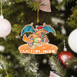 Charizard Christmas Light Custom Name Christmas Ornament