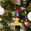 Pikachu Balloon Custom Name Christmas Ornament
