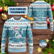 Glaceon Custom Name Christmas Ugly Imitation Knitted Sweatshirt