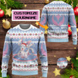 Sylveon Custom Name Christmas Ugly Imitation Knitted Sweatshirt