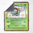 Christmas Bulbasaur Custom Name Gift Woven Blanket