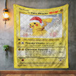 Christmas Thicc Pikachu Custom Name Gift Quilt
