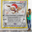 Christmas Eevee Custom Name Gift Quilt