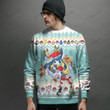 Eevee Evolutions Cute Merry Christmas Custom Imitation Knitted Sweatshirt