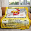 Christmas Pikachu Custom Name Gift 2-Side Printed Thicken Soft Blanket