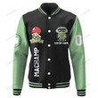 Machamp Gym Green Custom Name Baseball Jacket