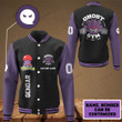 Ghost Gym Custom Name Baseball Jacket