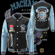 Machamp Gym Blue Custom Name Baseball Jacket