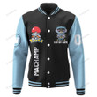 Machamp Gym Blue Custom Name Baseball Jacket