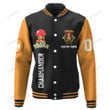 Cinnabar Gym Custom Name Baseball Jacket
