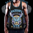 Machamp Blue Gym Custom Men's Slim Y-Back Muscle Tank Top