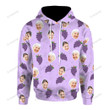 Personalized Mom and Daughter/Son Faces Grape Custom Hoodie