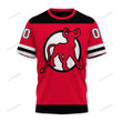 Hockey New Jersey Devil Dogs Color Custom T-shirt Apparel