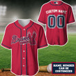 Atlanta Braves Custom Name Baseball Jersey