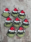 Grinch ornament- stocking tag, 3d laser cut