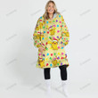 Personalized PKM Pikachu Custom Blanket Hoodie