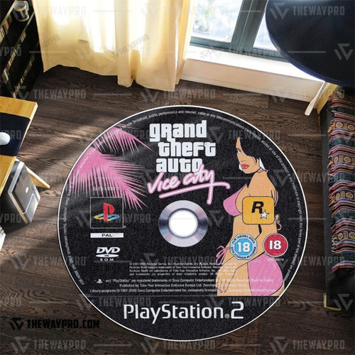 Game GTA Vice City Ps2 Custom Round Carpet