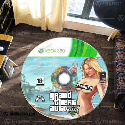 Game GTA 5 Disc 2 Custom Round Carpet