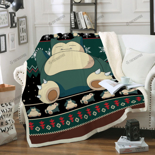Snorlax Custom Sherpa Blanket