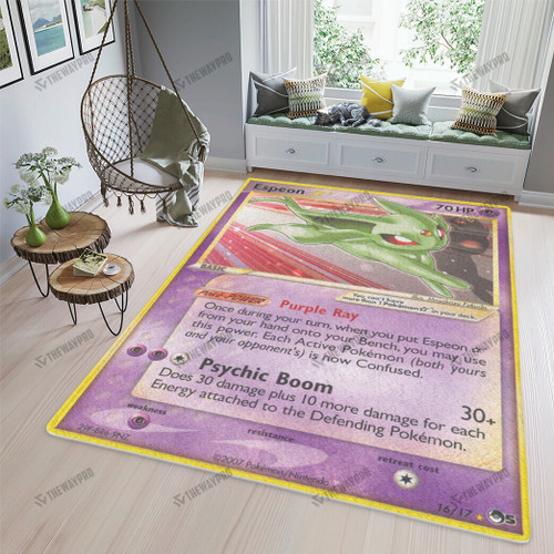 Gold Star Espeon Custom Rug