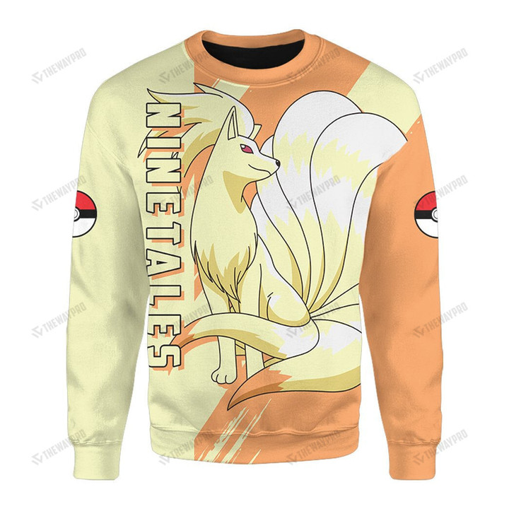 Anime Pkm Ninetales Custom Sweatshirt Apparel / S