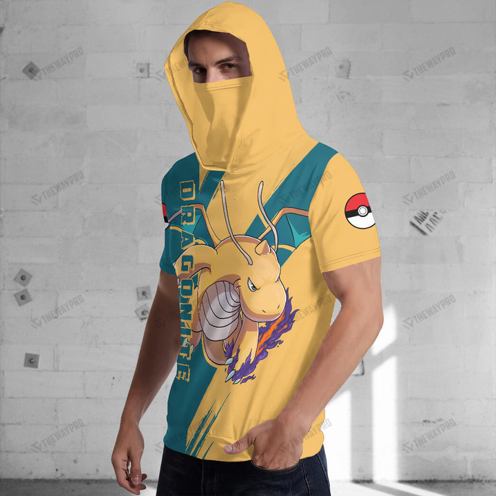 Anime Pkm Dragonite Custom Hooded Tshirt T-Shirt / Xs