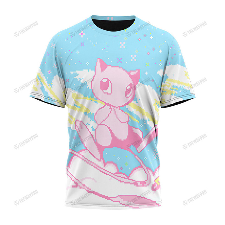 Anime Pkm Mew Pixel Custom T-Shirt Apparel / S Bt240322010