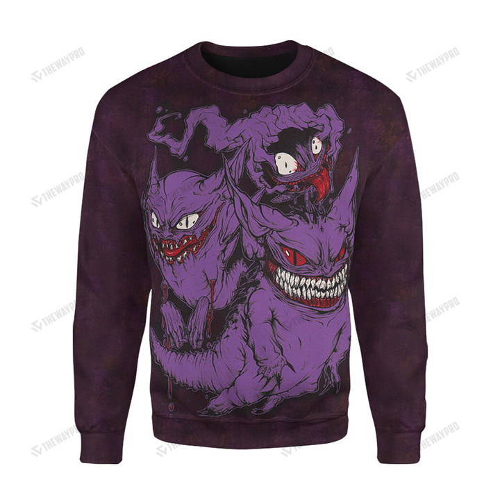 Pkm Gengar Custom Sweatshirt / S Bl1503223