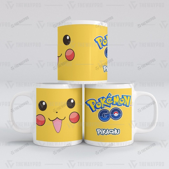 Anime Pkm Pikachu Custom Mug / White