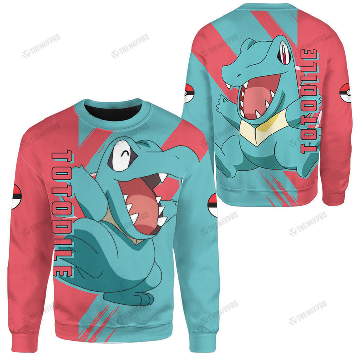 Anime Pkm Totodile Custom Sweatshirt / S