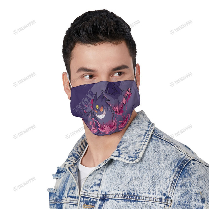 Gengar Face Mask with Adjustable Ear Loops