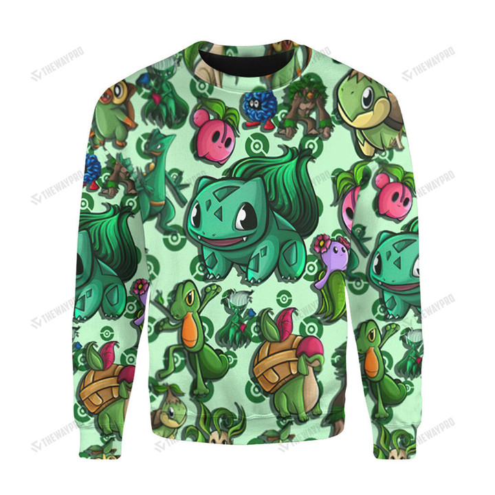 Anime Pkm Grass Custom Sweatshirt / S Bl1903221