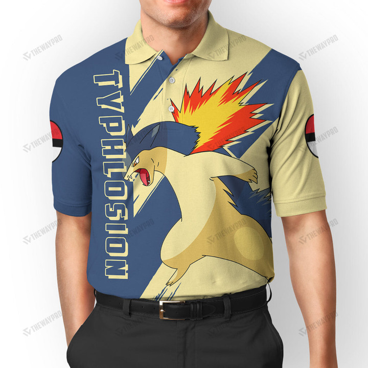 Anime Pkm Typhlosion Custom Polo Shirt / S