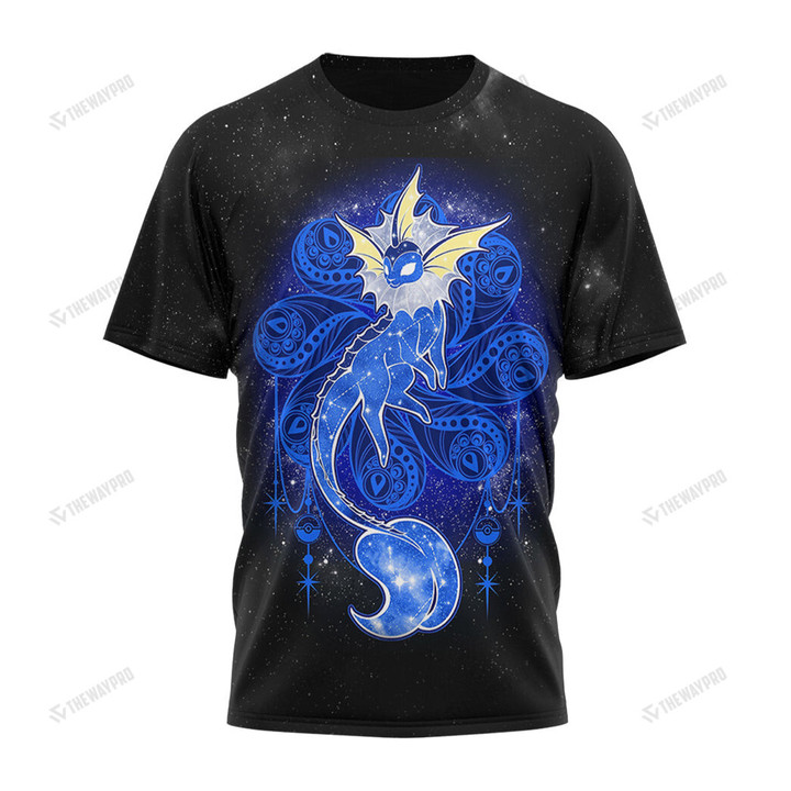 Anime Pkm Vaporeon Starry Custom T-Shirt / S Bl0203226